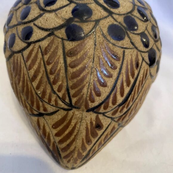 Sandstone Tonala Mexican Folk Art Pottery Quail Bird Netzi 5.5 Netzl Partridge - Picture 11 of 13